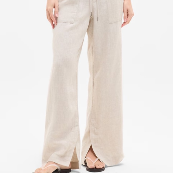 Athleta Retreat Linen High Rise Wide Leg Pants - Picture 4 of 13